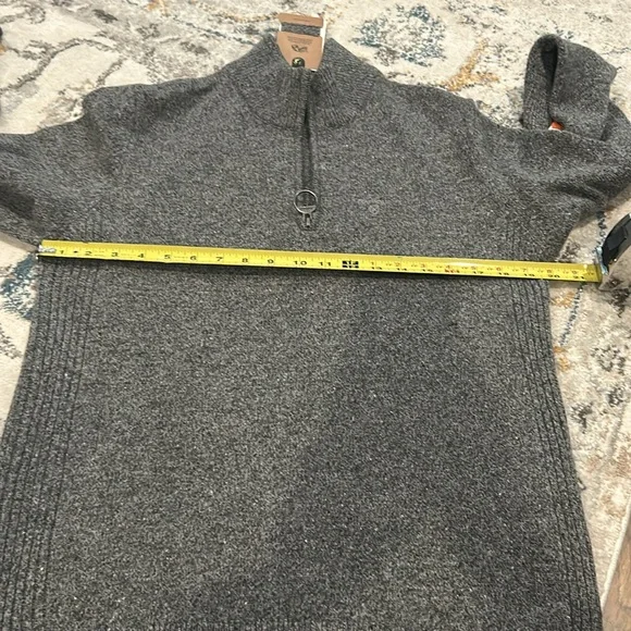 Barbour Tainshill Wool Half Zip Sweater Grey Size S Men’s Knit Jumper NWT Warm